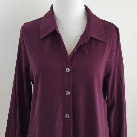 Soft Surroundings Wine Button Top s - Picture 3 of 9